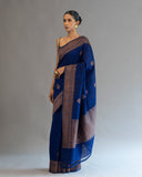 Cobalt Matka Silk Saree
