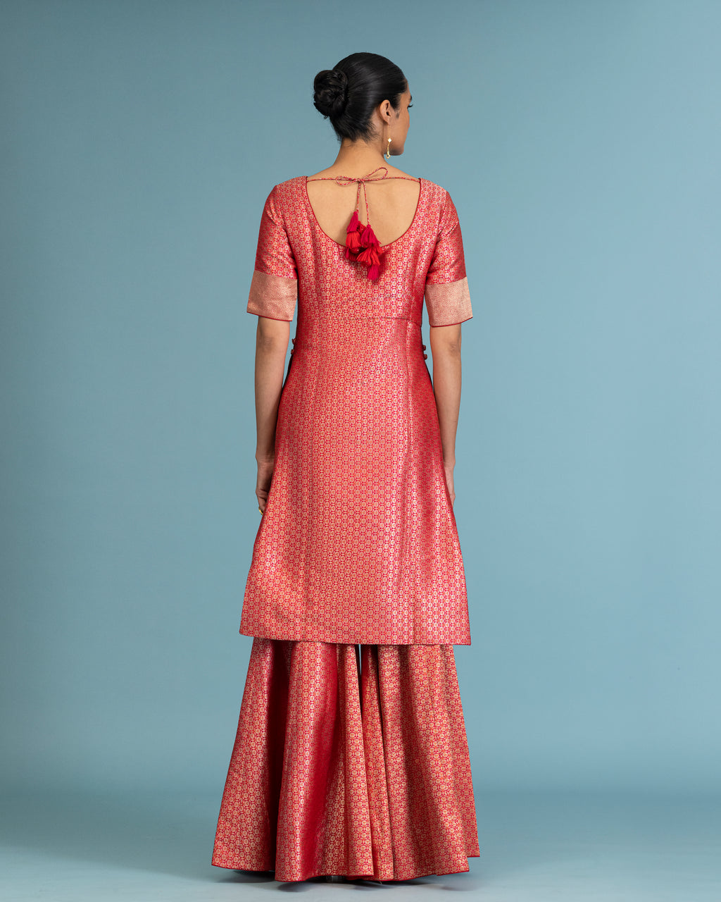 Red Brocade Sharara
