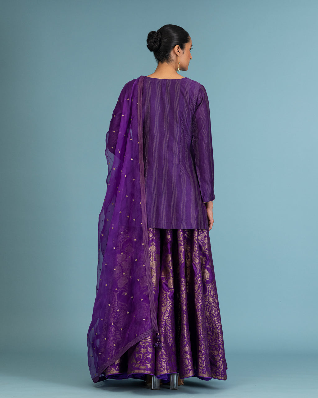 Plum Silk Sharara