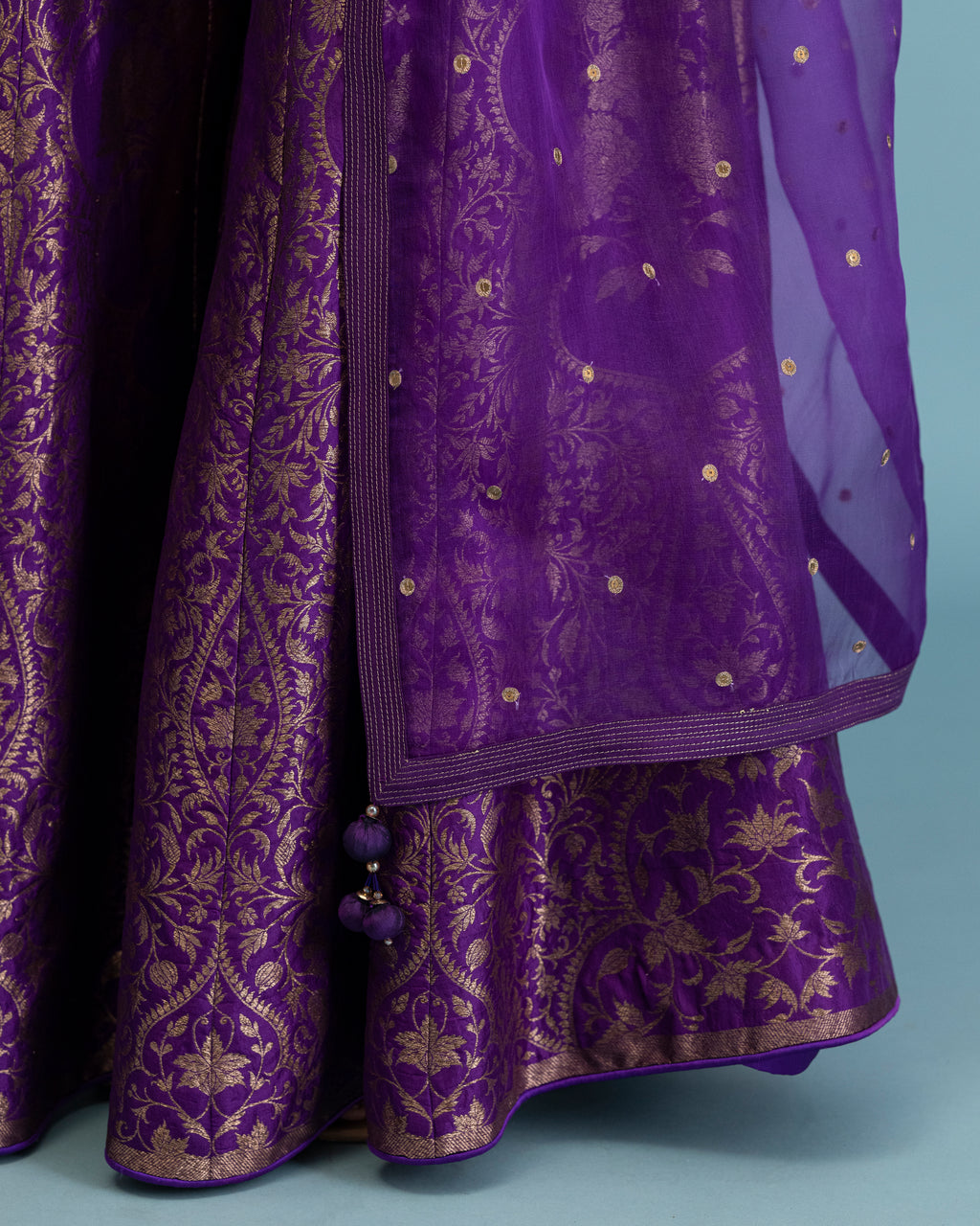 Plum Silk Sharara