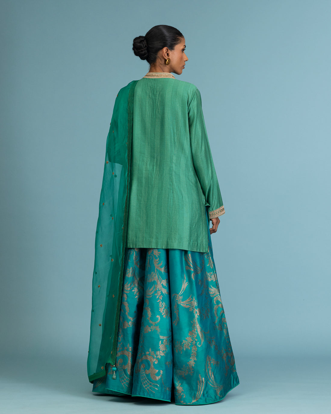 Sapphire Silk Sharara