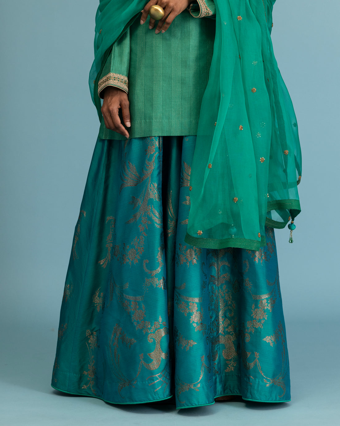 Sapphire Silk Sharara