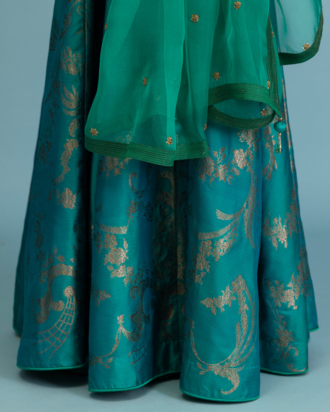 Sapphire Silk Sharara