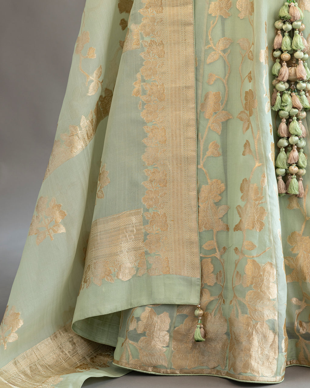 Pistahio  Silk Lehenga