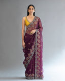 Hand Embroidered Saree Pure Kora