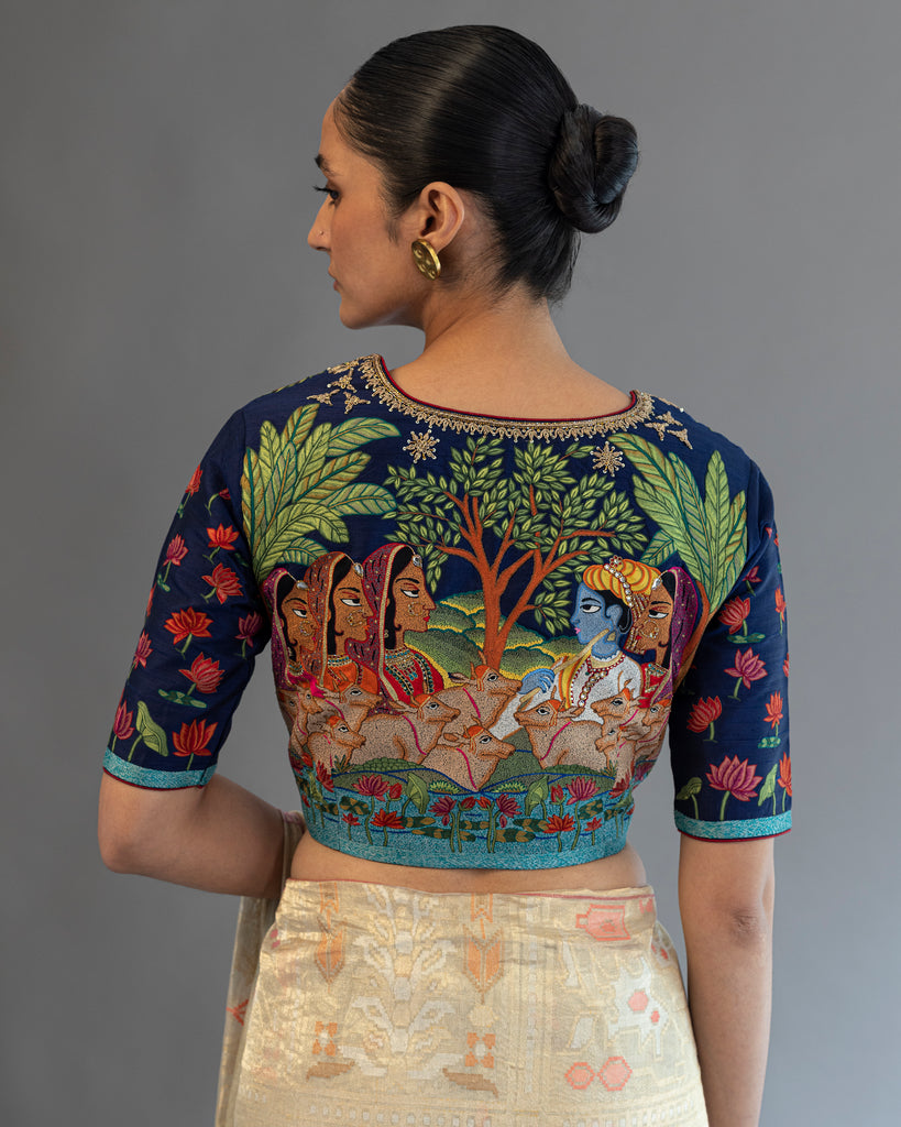 Hand Embroidered Blouse Pure Silk