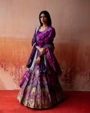 Lehenga Featuring Botanical Motifs