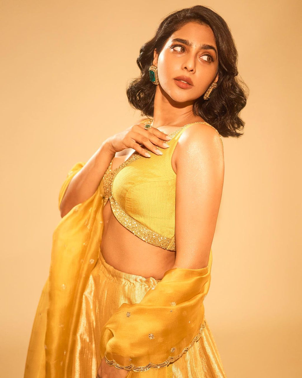 Bindu Yellow Lehenga