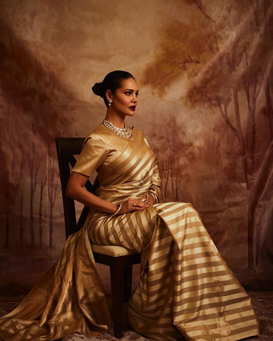 Satin Stripe Saree