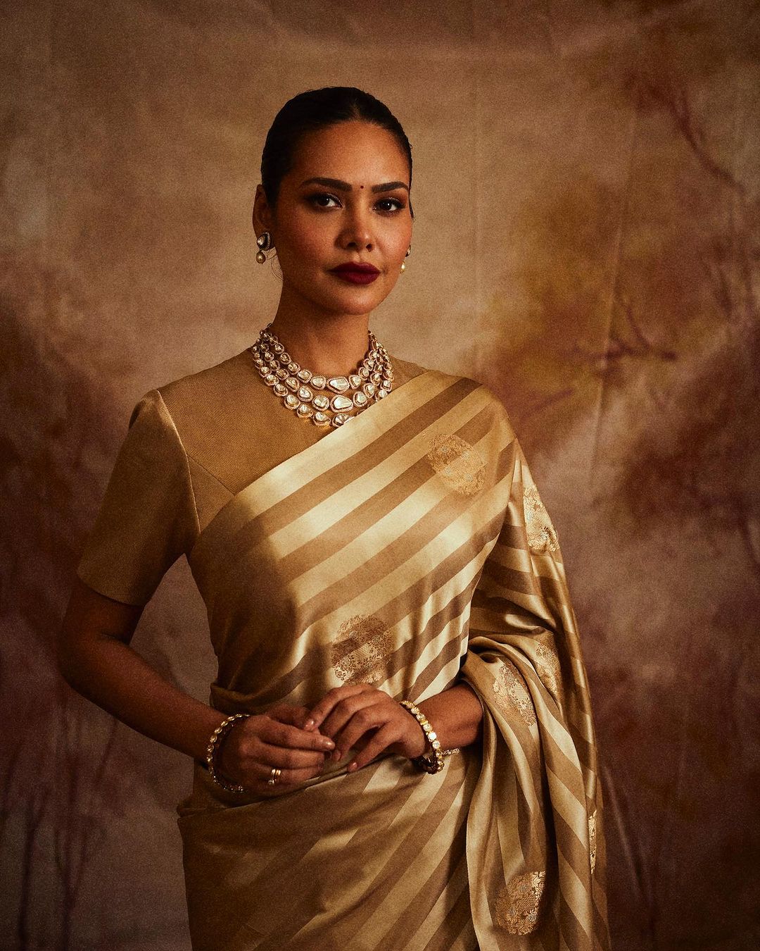 Satin Stripe Saree