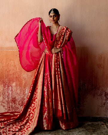 Daisy Pink Banarasi