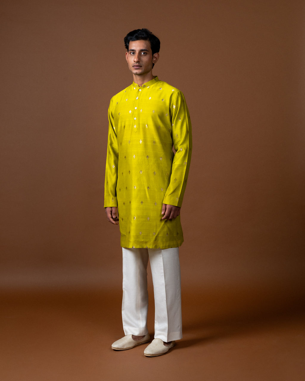 Mellow Marigold Silk Kurta Set