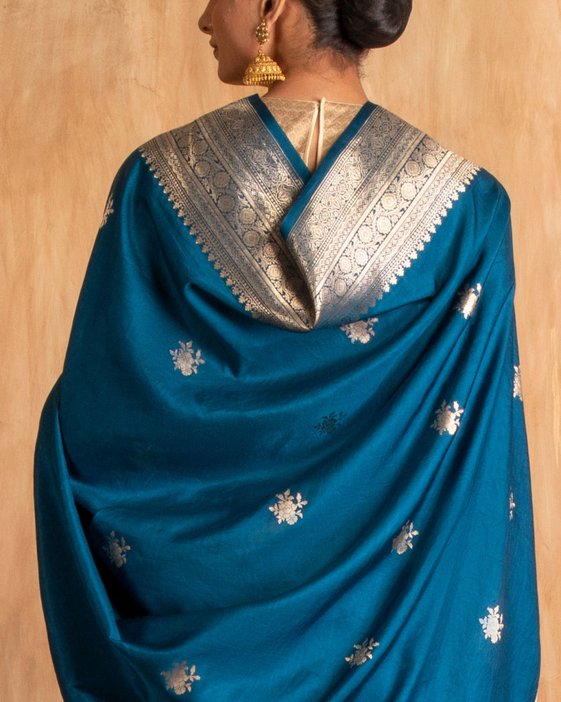 Lavani Buti Handwoven Saree Puna Silk