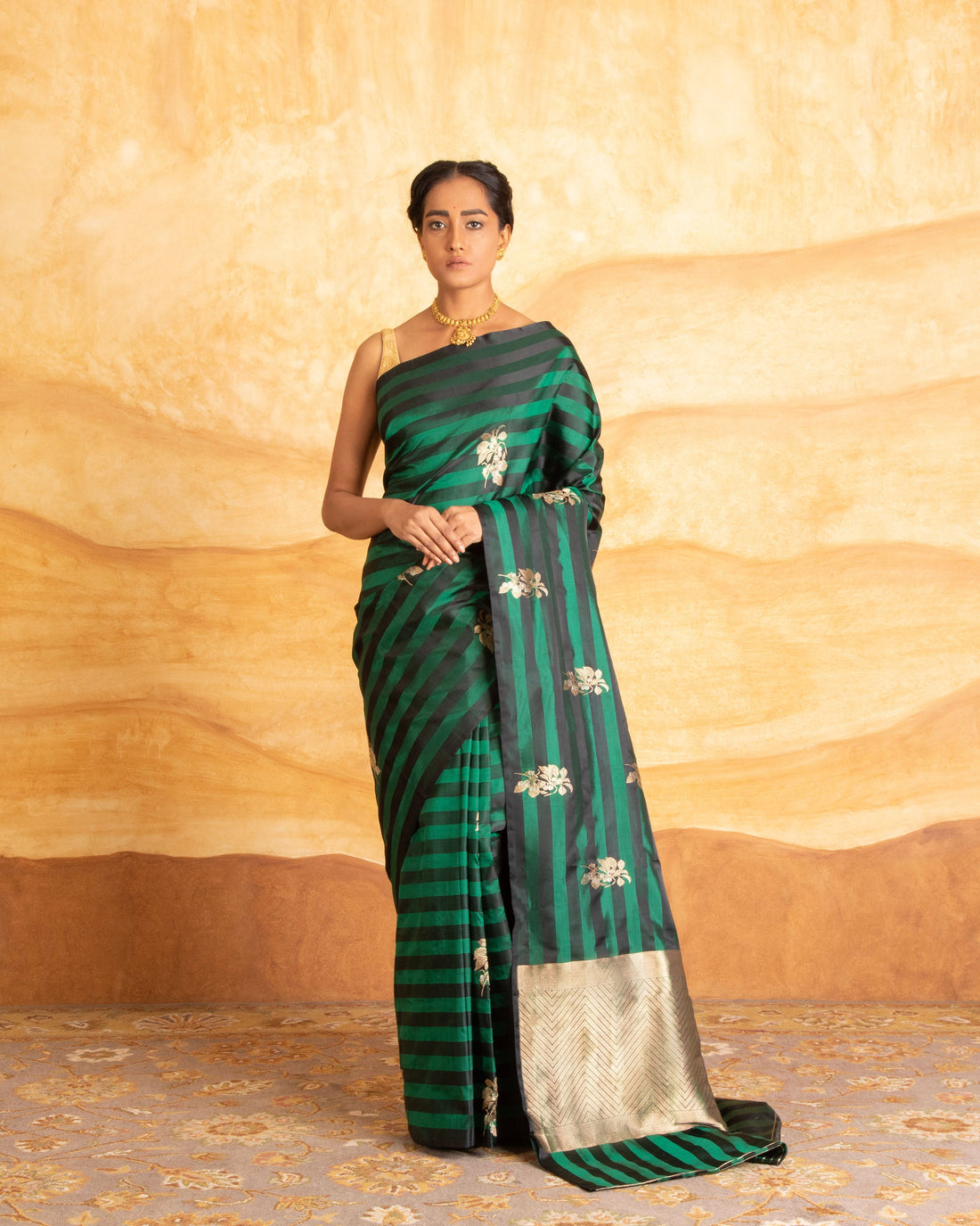 Lavani Buti Saree Satin