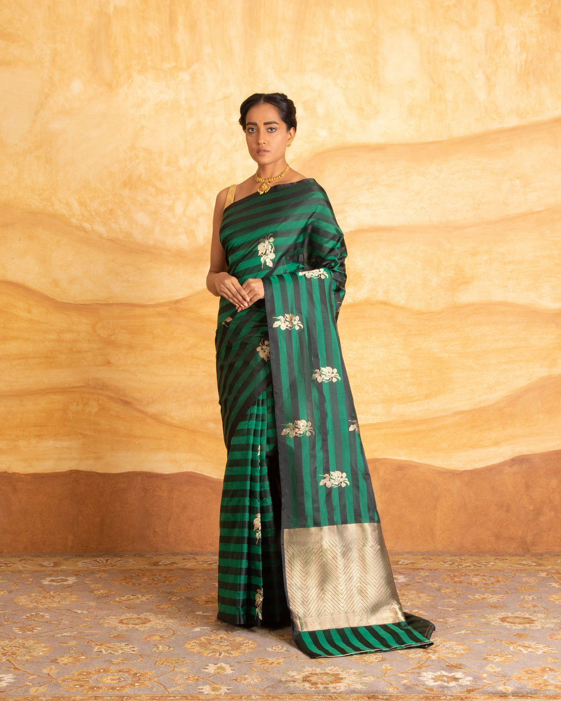 Lavani Buti Saree Satin