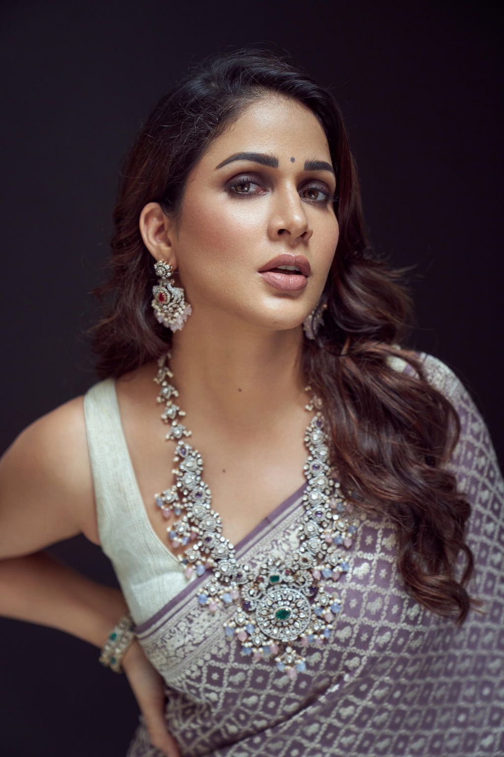 Pichwai Crape Georgette Saree