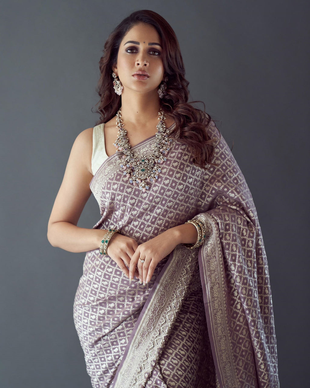 Pichwai Crape Georgette Saree