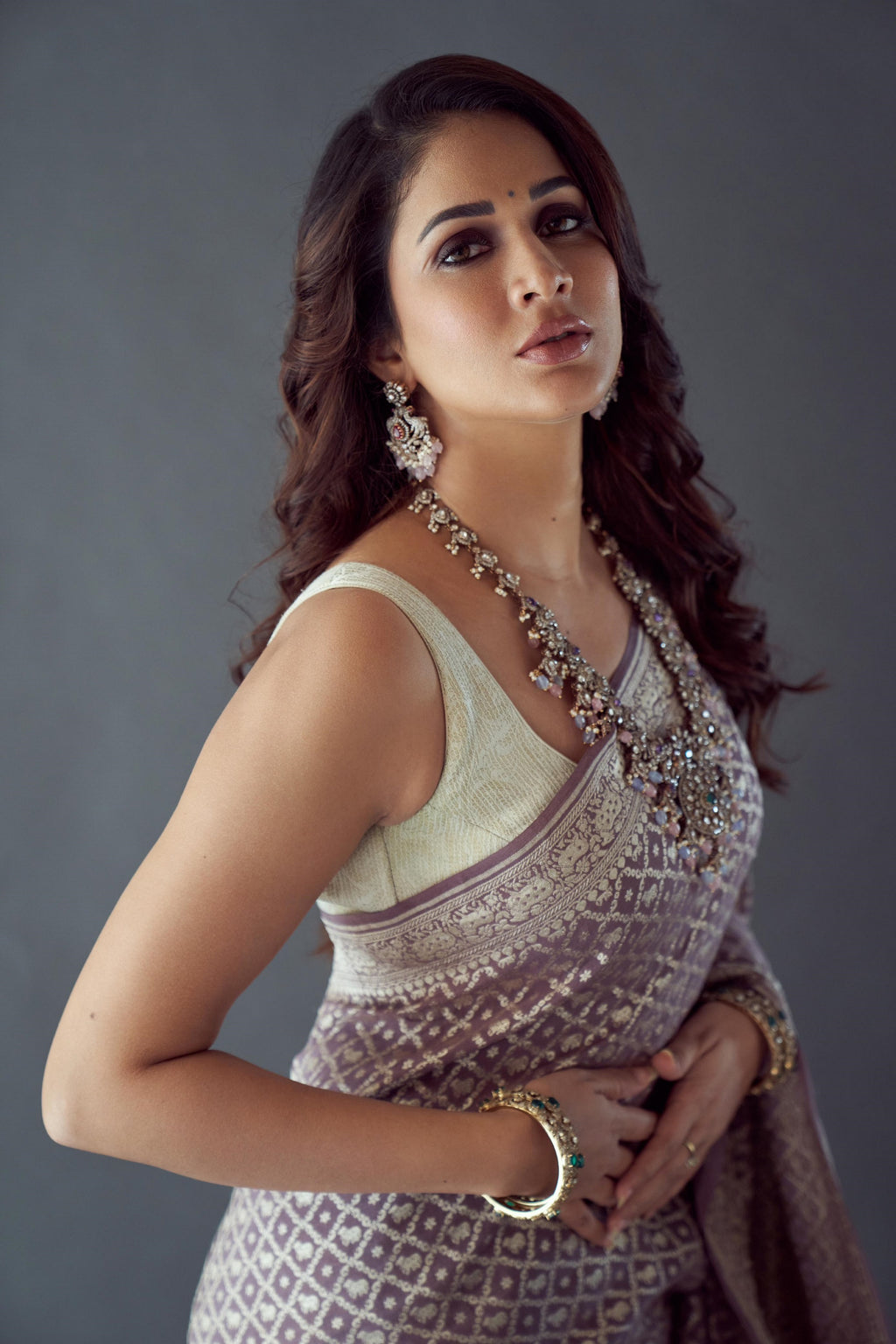 Pichwai Crape Georgette Saree