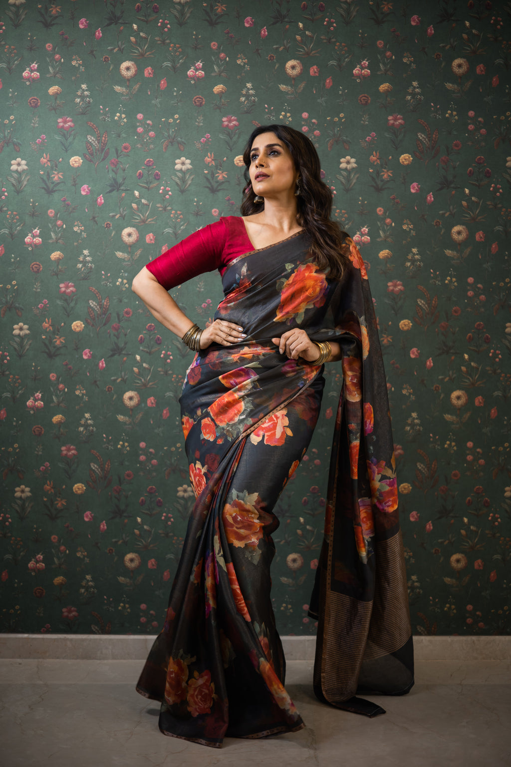 Digital Printed Tissue Saree