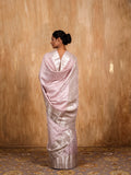 Silver Zari buti Saree Chiniya