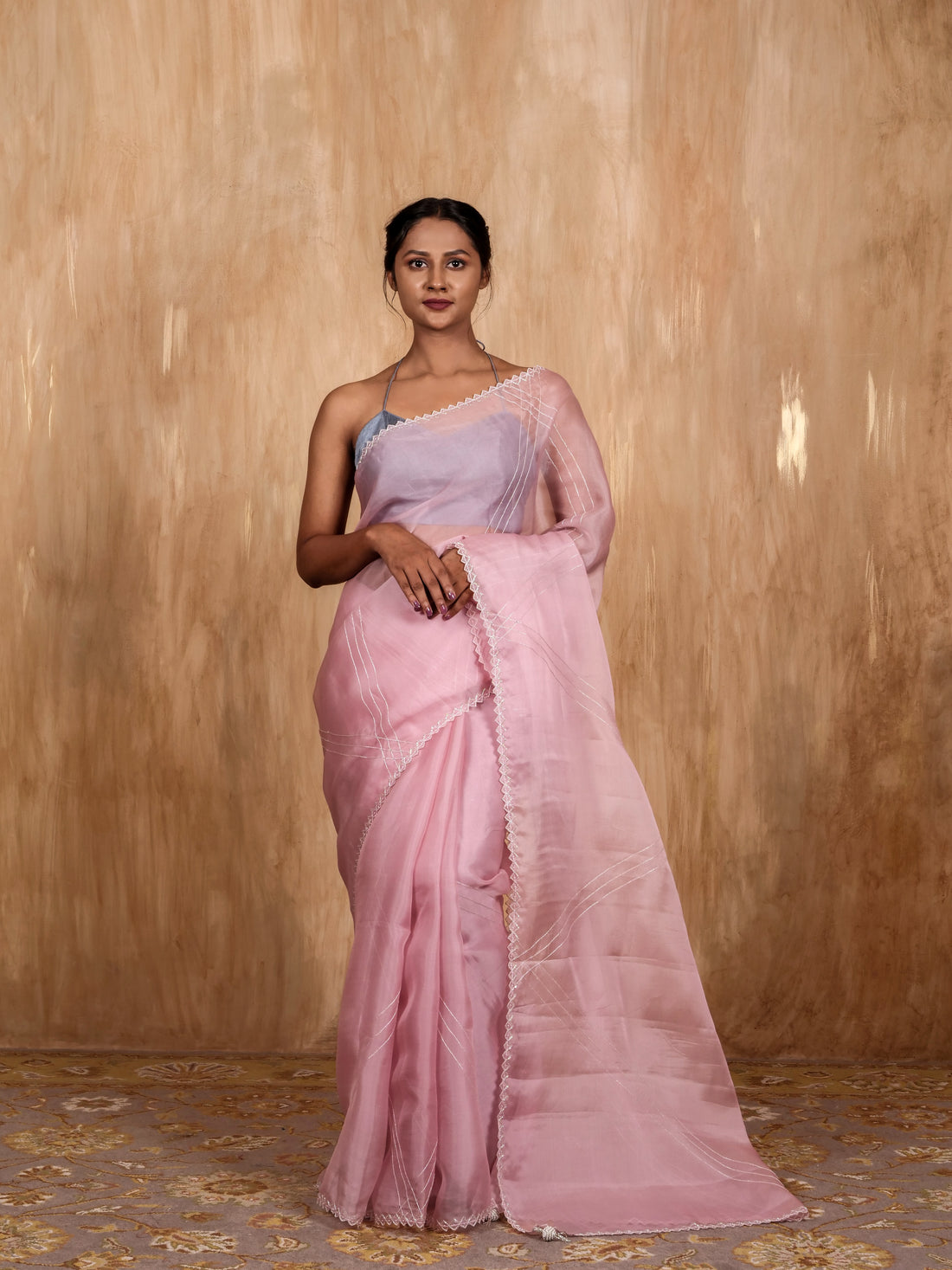 Hand Embroidered Saree Kora
