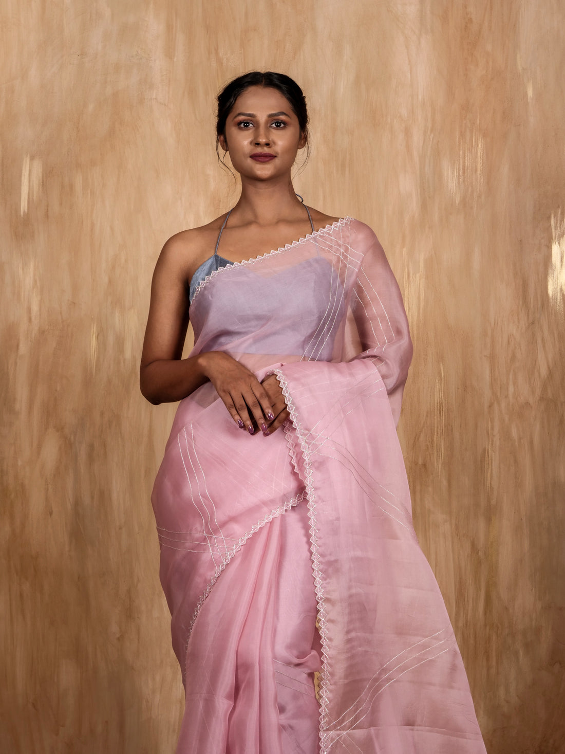 Hand Embroidered Saree Kora