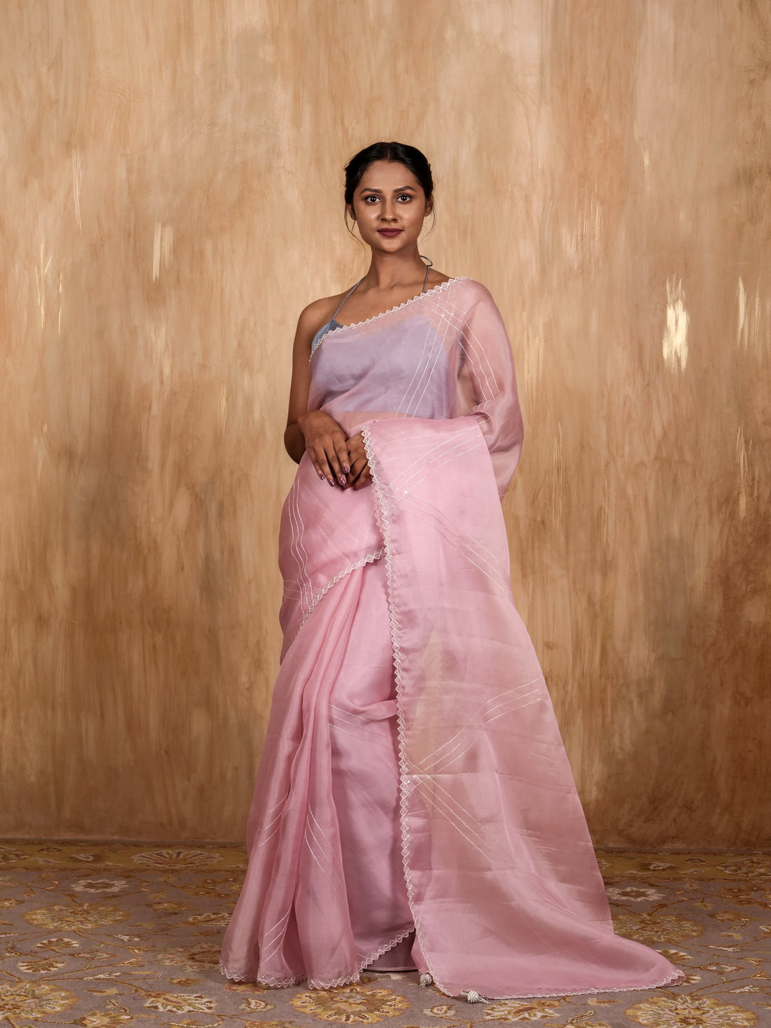 Hand Embroidered Saree Kora