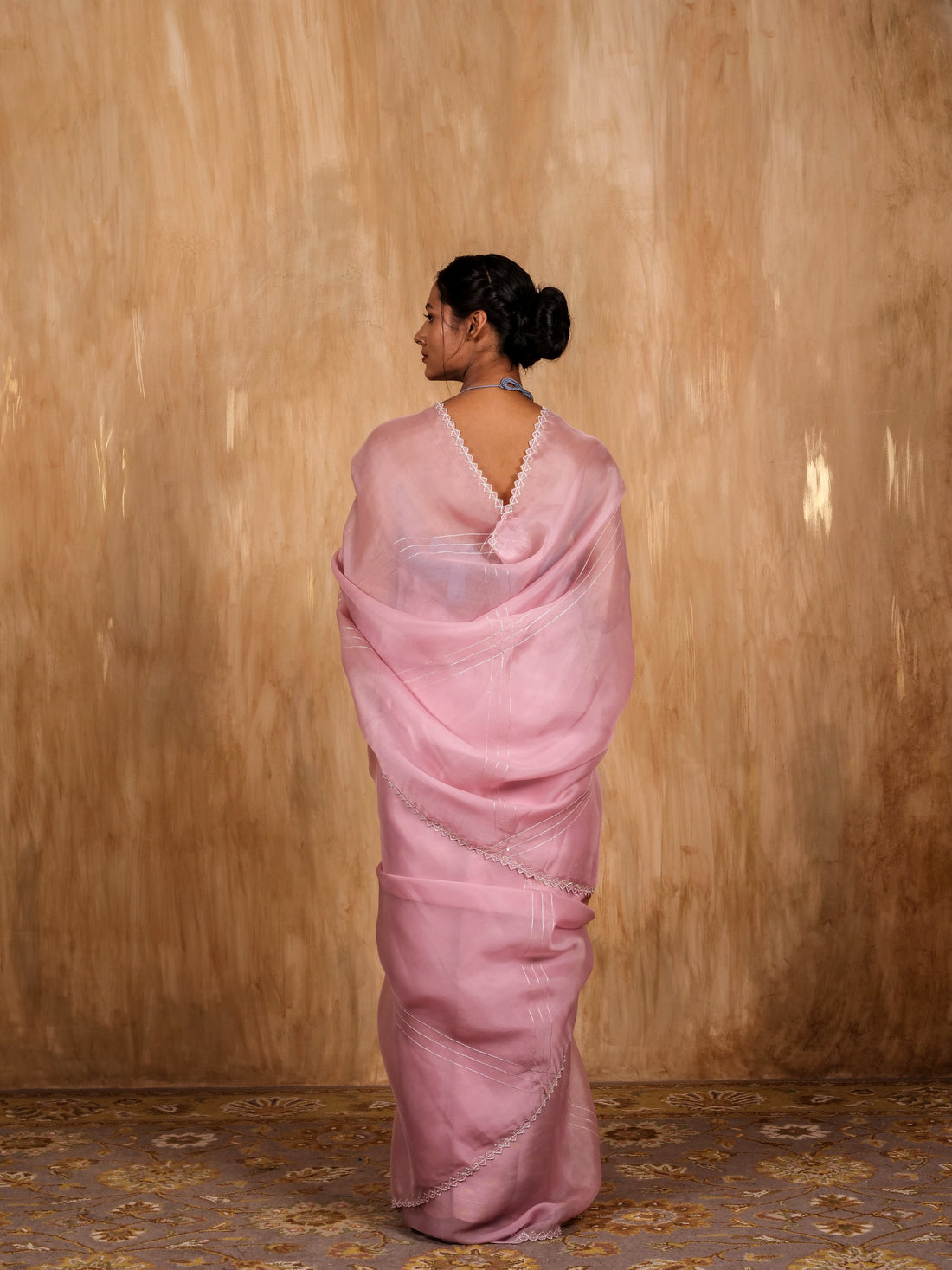 Hand Embroidered Saree Kora