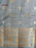 Silver Zari Buti Pattern chanderi Saree