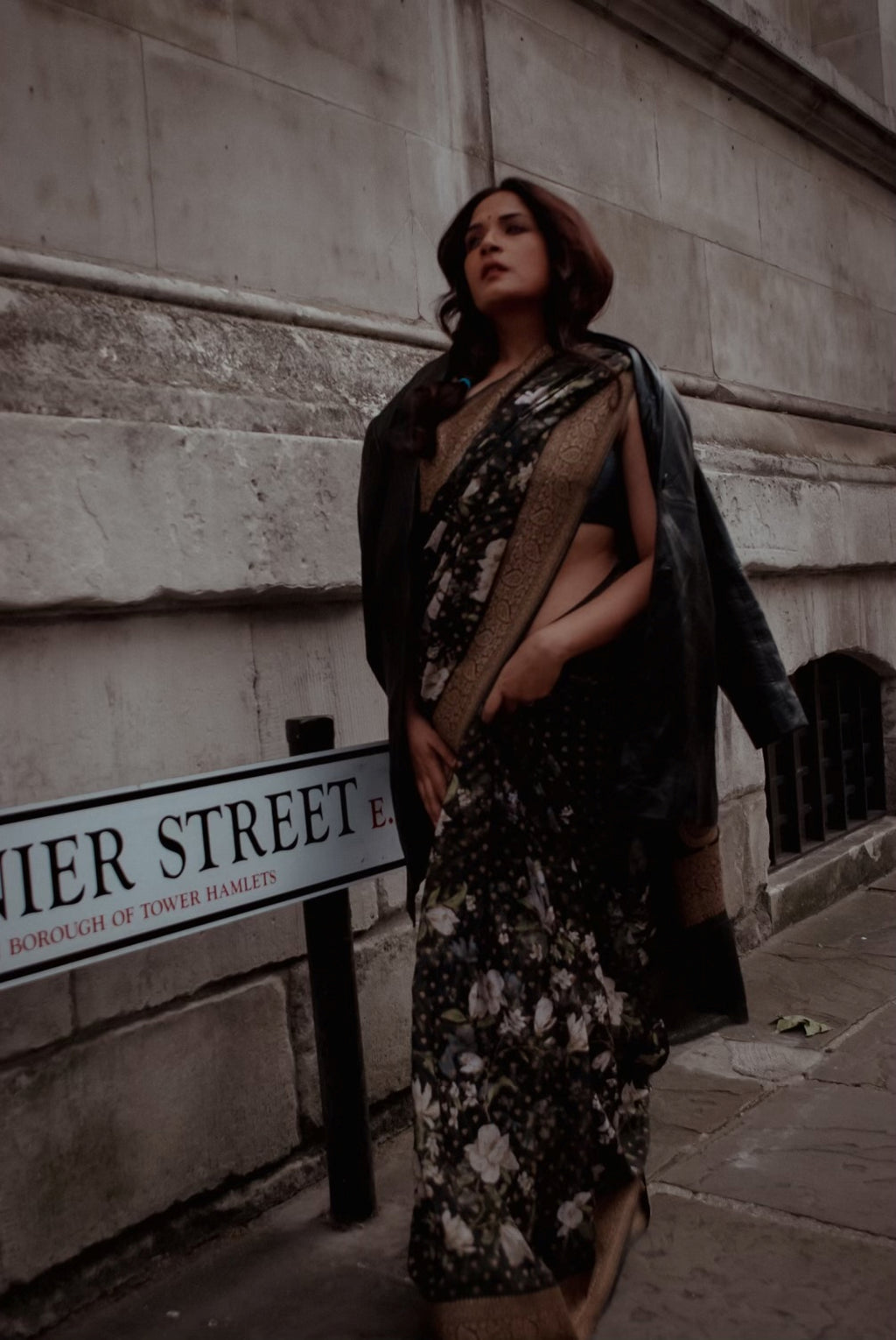 Timeless Noir Printed Saree