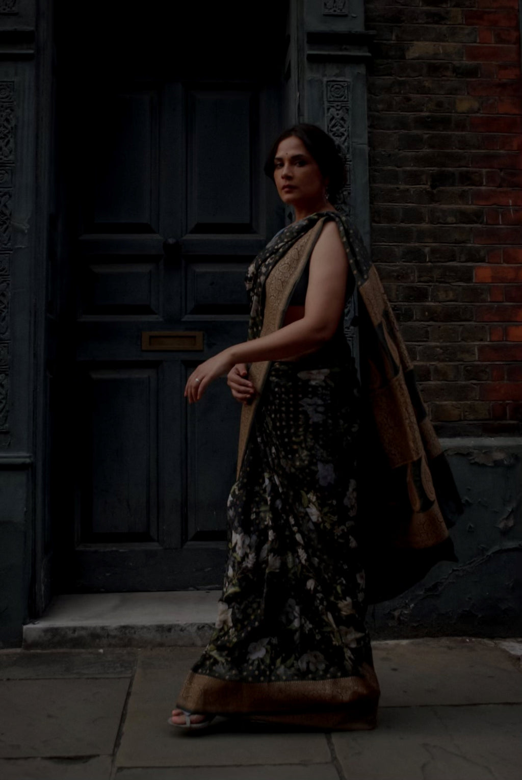 Timeless Noir Printed Saree