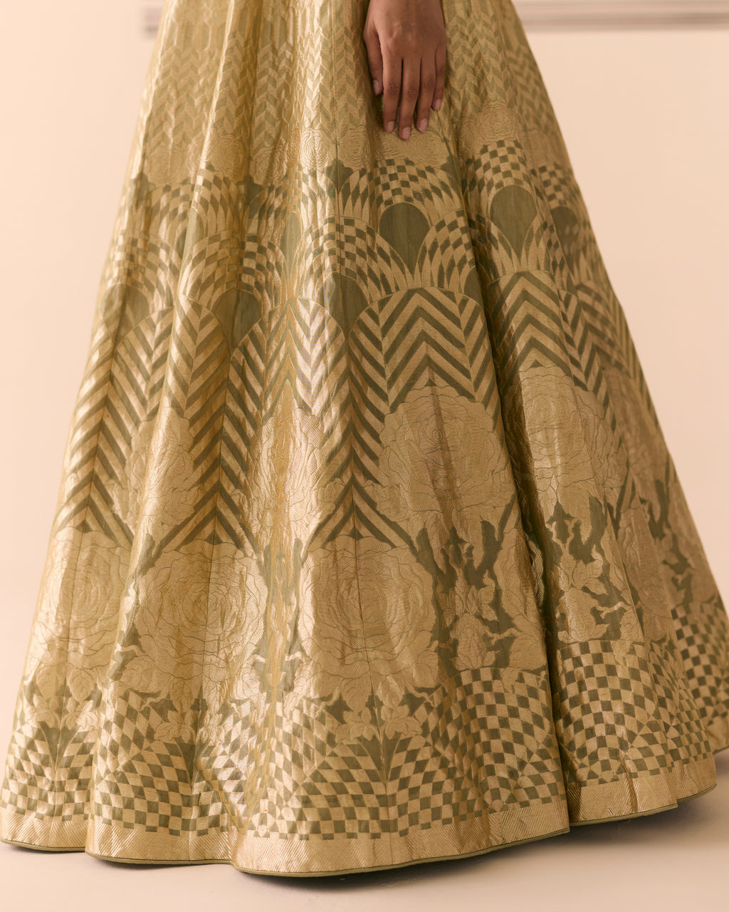 Gilded Woven Cocktail Dress