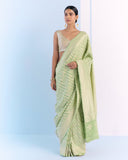 Mint Geometrical Saree 'The Line'