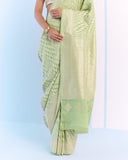 Mint Geometrical Saree 'The Line'