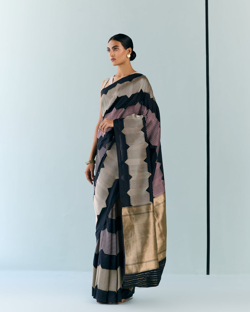Woven Geometrical Saree 'The Line'