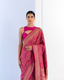 Pink Geometrical Saree 'The Line'