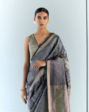 Woven Geometrical Silk Saree 'The Line'