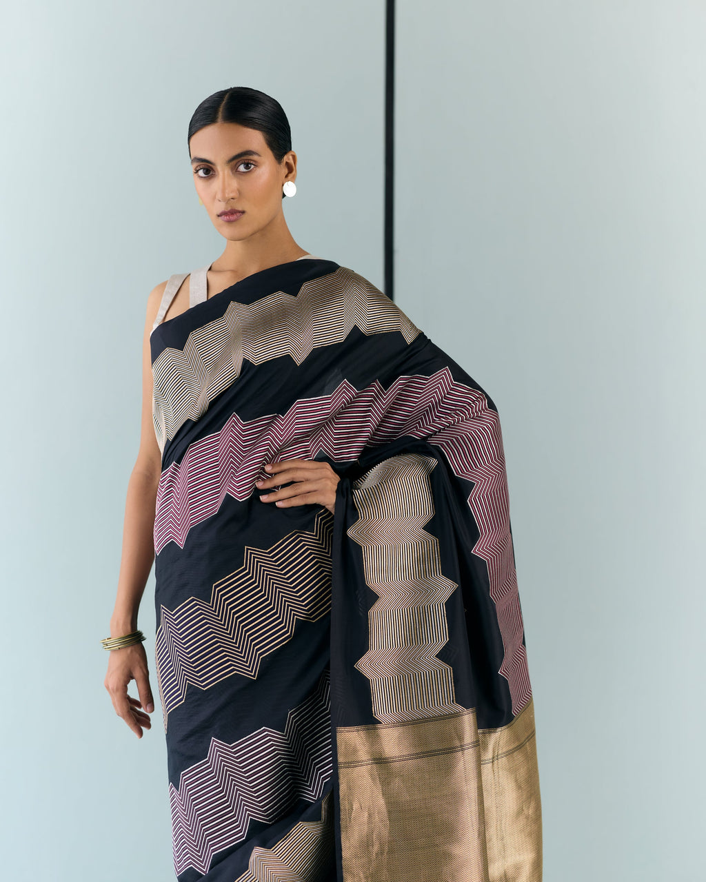 Woven Geometrical Saree 'The Line'