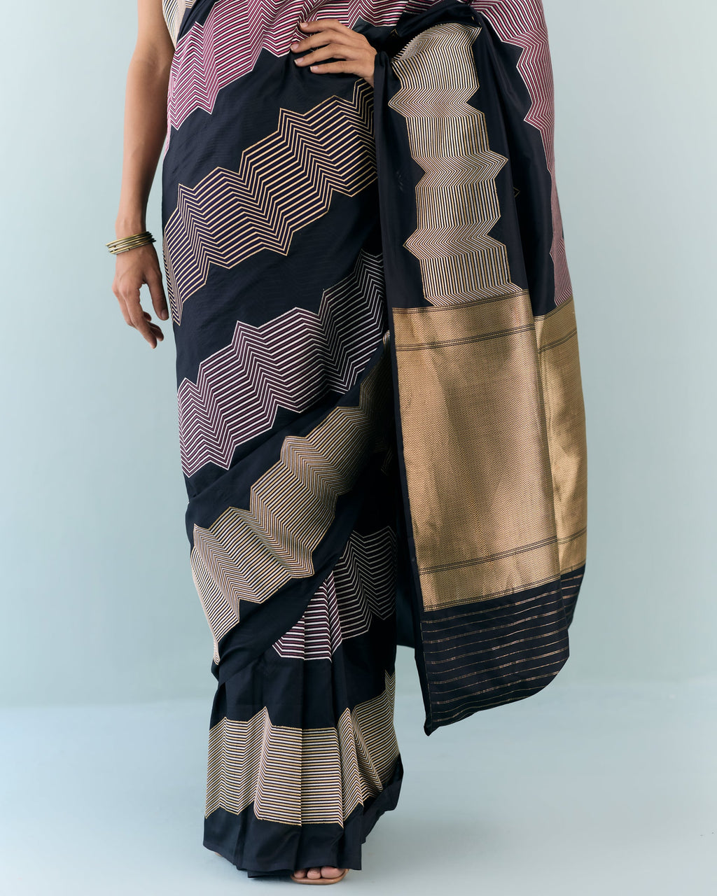 Woven Geometrical Saree 'The Line'