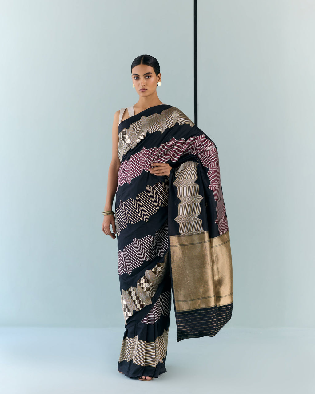 Woven Geometrical Saree 'The Line'
