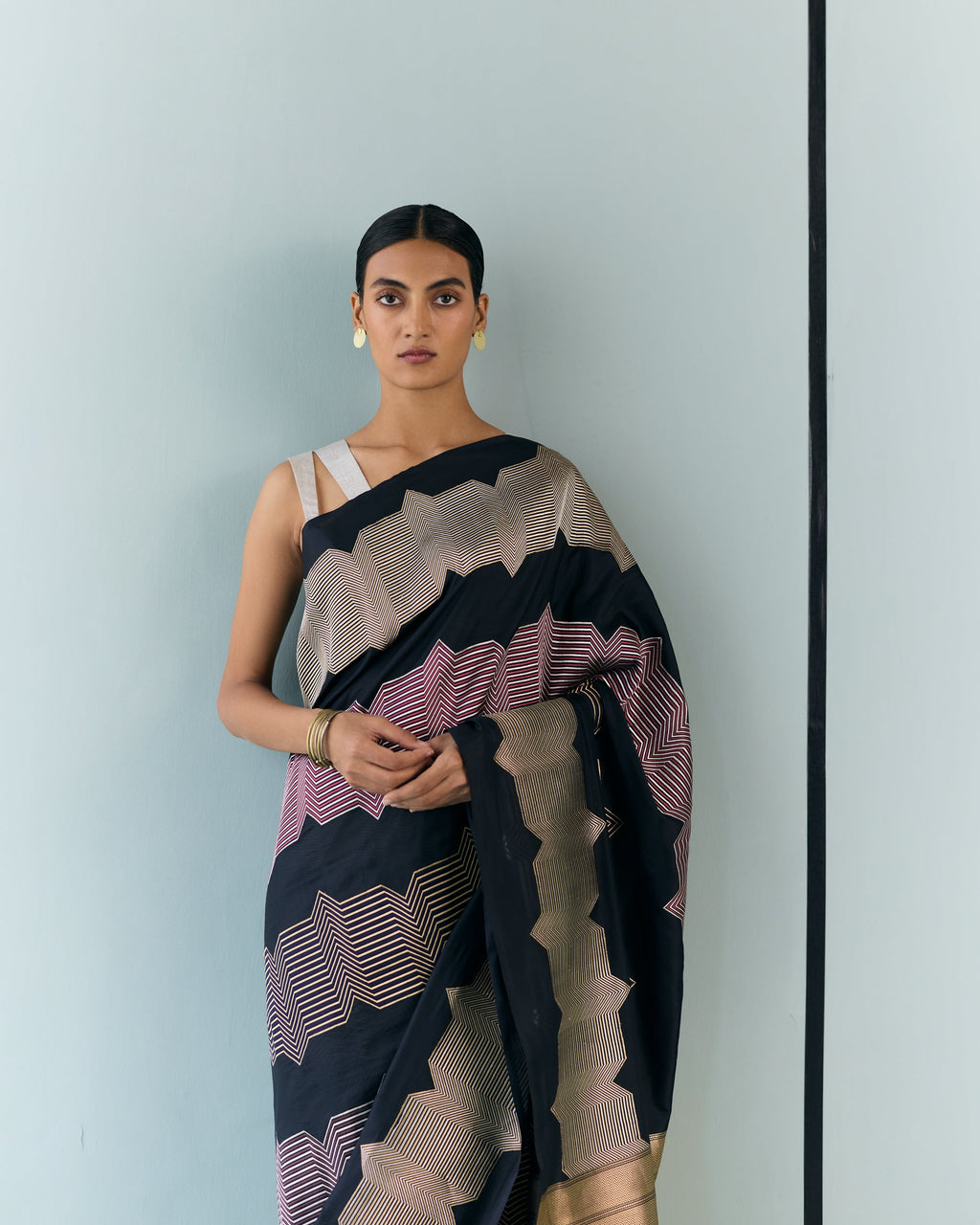 Woven Geometrical Saree 'The Line'