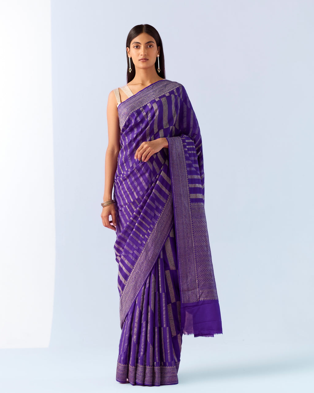 Admiral Geometrical Saree 'The Line'
