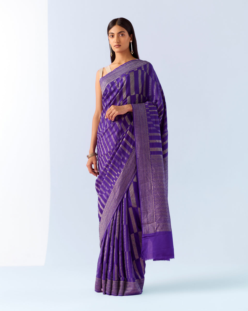 Admiral Geometrical Saree 'The Line'