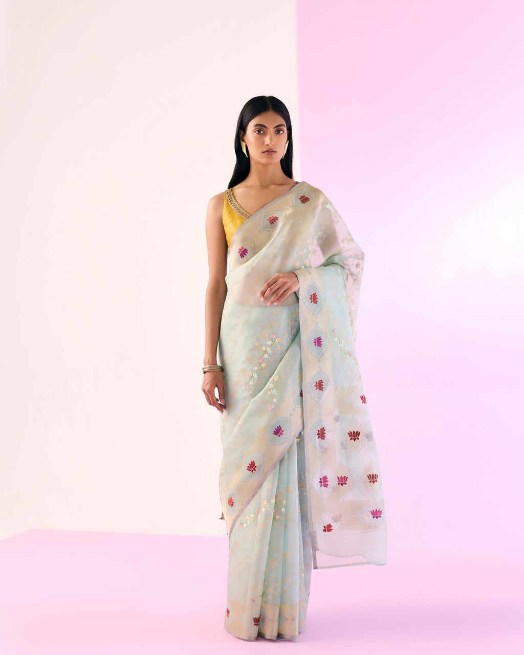 Handwoven Pure Kora Saree