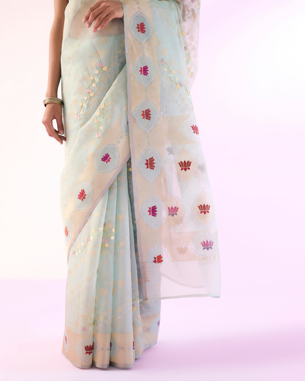 Handwoven Pure Kora Saree