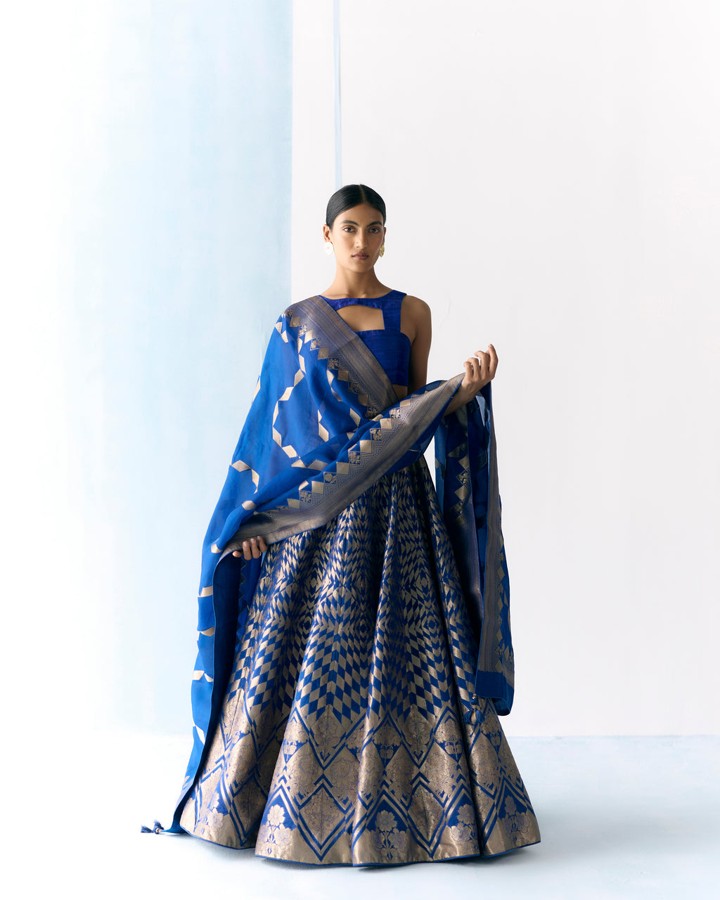 Azure Woven Cocktail Dress 'The Line'