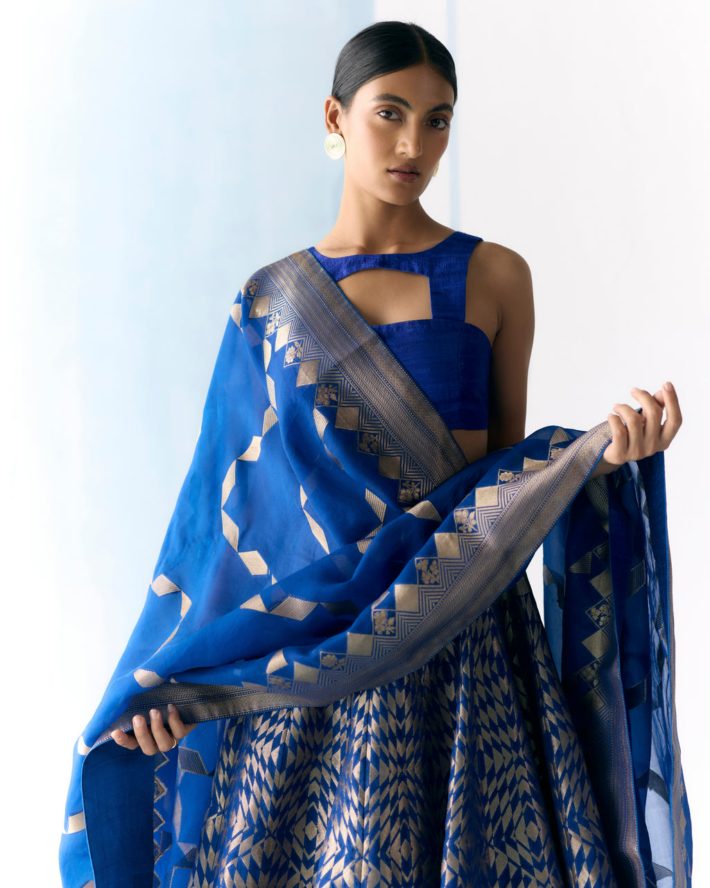 Azure Woven Cocktail Dress 'The Line'