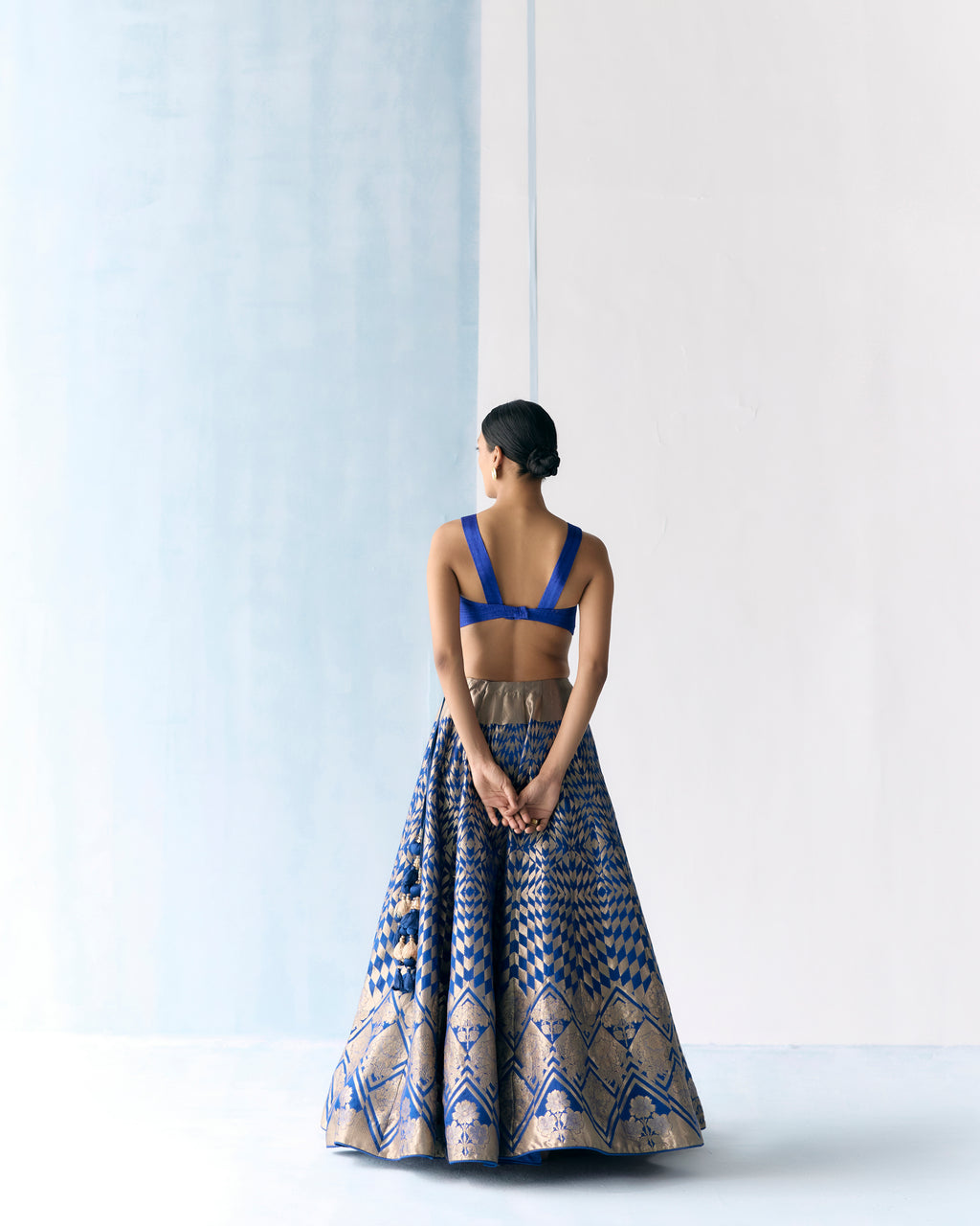 Azure Woven Cocktail Dress 'The Line'