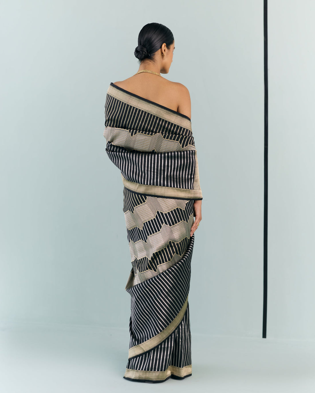 Woven Geometrical Saree 'The Line'