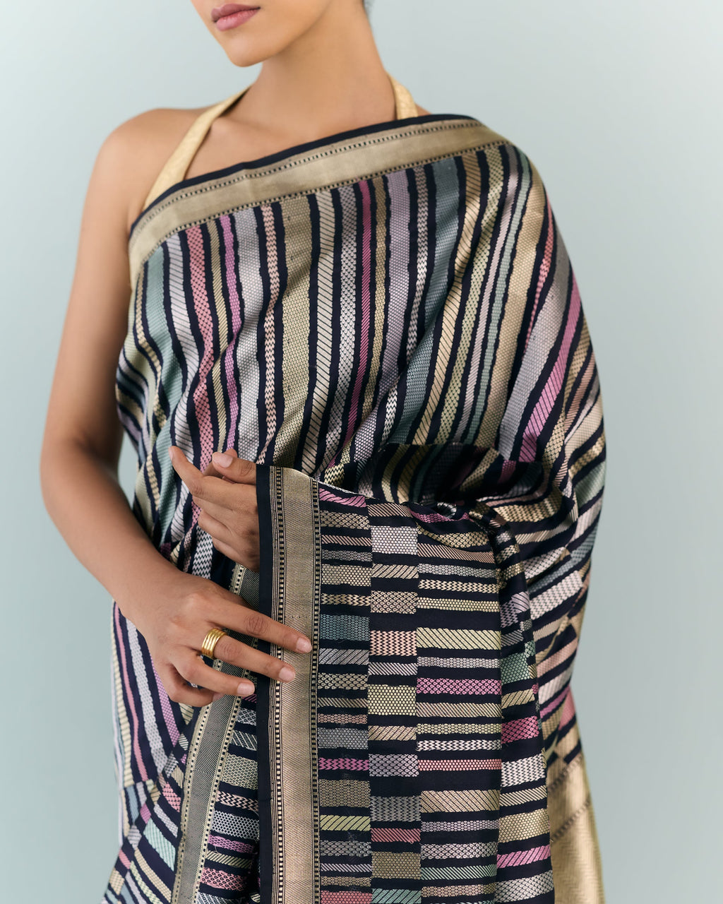 Woven Geometrical Saree 'The Line'